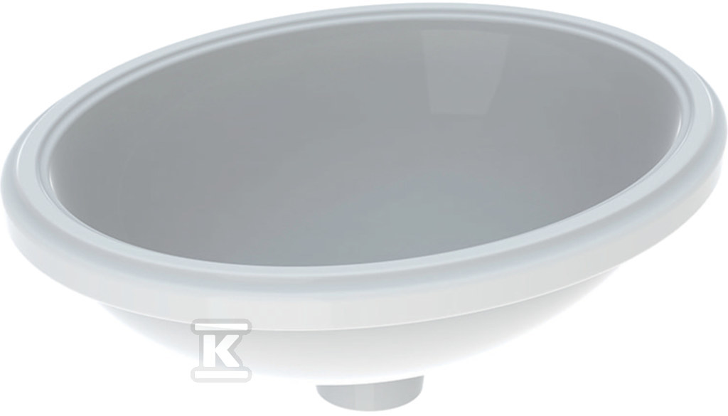 Variform Umywalka podblatowa, owalna, B49.5cm, H18cm, T42cm, bez przelewu, bez otworu na baterię, szkliwiony spód 500.751.01.2 - obrazek 1