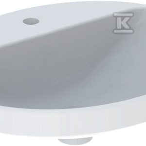 Variform Umywalka wpuszczana w blat, owalna, B55cm, H17.8cm, T45cm, bez przelewu, z otworem na baterię, szkliwiony spód 500.723.01.2 Variform Umywalka wpuszczana w blat, owalna, B55cm, H17.8cm, T45cm, bez przelewu, z otworem na baterię, szkliwiony spód 500.723.01.2