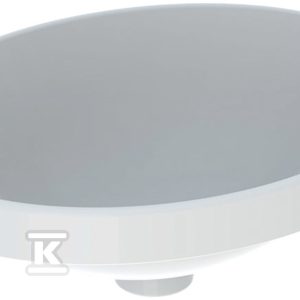 Variform Umywalka wpuszczana w blat, owalna, B50cm, H17.8cm, T40cm, bez przelewu, bez otworu na baterię, szkliwiony spód 500.711.01.2 Variform Umywalka wpuszczana w blat, owalna, B50cm, H17.8cm, T40cm, bez przelewu, bez otworu na baterię, szkliwiony spód 500.711.01.2