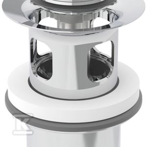 Zawór zestawu odpływowego z uruchamianiem przyciskiem, 1 1/4”x62mm, chrom błyszczący 152.076.21.1 Zawór zestawu odpływowego z uruchamianiem przyciskiem, 1 1/4”x62mm, chrom błyszczący 152.076.21.1
