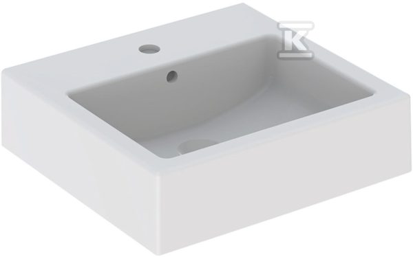 Umywalka Twins, B50 cm, H17.5 cm, T46 cm, z otworem na baterię, z przelewem L51150000