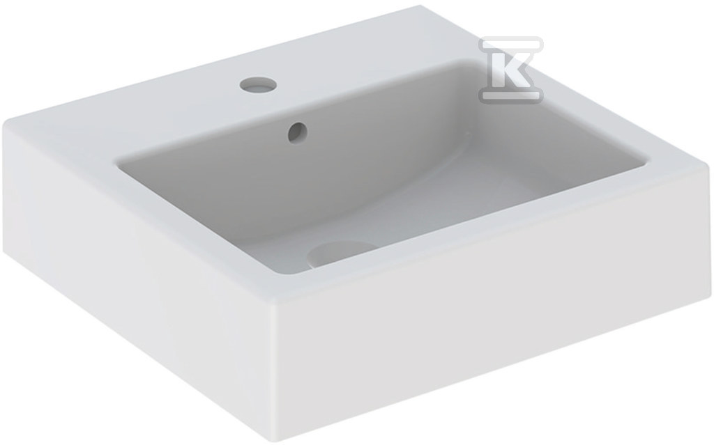 Umywalka Twins, B50 cm, H17.5 cm, T46 cm, z otworem na baterię, z przelewem L51150000 - obrazek 1