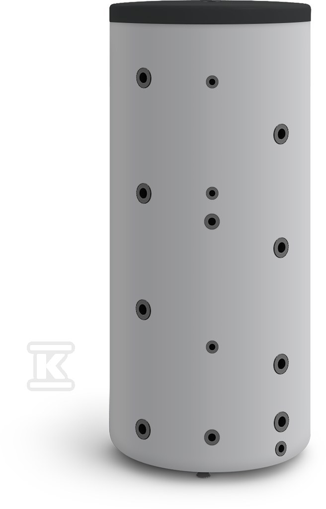 Zbiornik buforowy czarny 500L stojący, wężownica spiralna 7,5 m SG(B) poliuretan, skay, v.2 71-504100N - obrazek 1