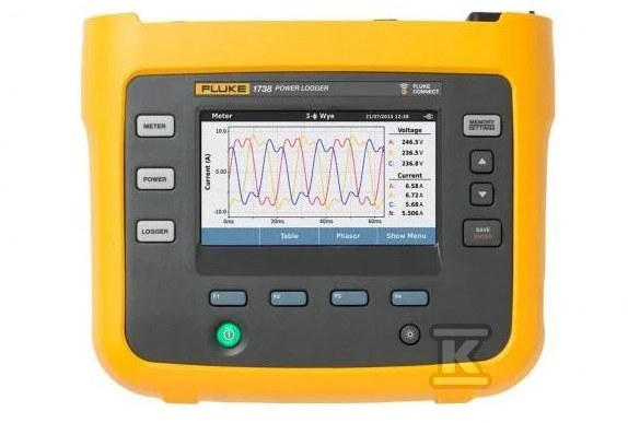 Rejestrator jakości zasilania trójfazowego Fluke 1738 w pakiecie z rocznym planem Premium Care 5596789