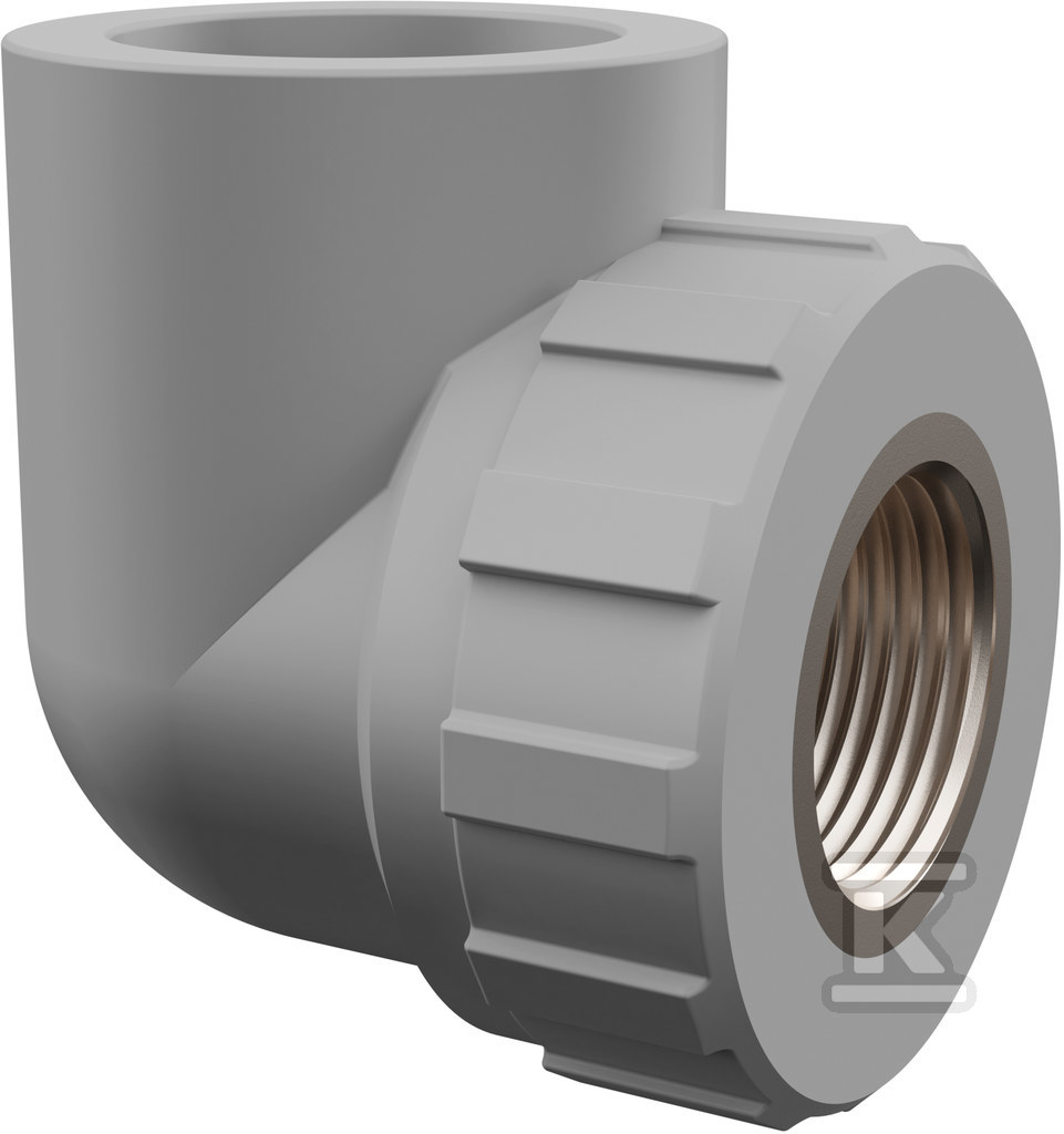 Kolano 90° PPRC szare 1/2"GW 20 GF Aquasystem 4301102006021 - obrazek 1