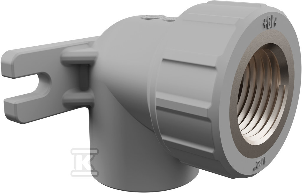 Kolano naścienne PPRC szare 3/4"GW 25 GF Aquasystem 4301102508321 - obrazek 1