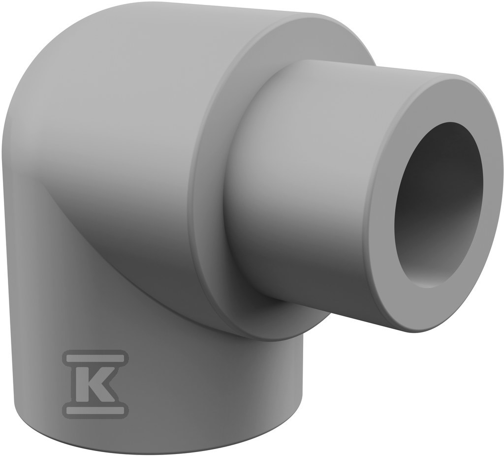 Kolano nyplowe 90° PPRC szare 20 GF Aquasystem 4301102005021 - obrazek 1