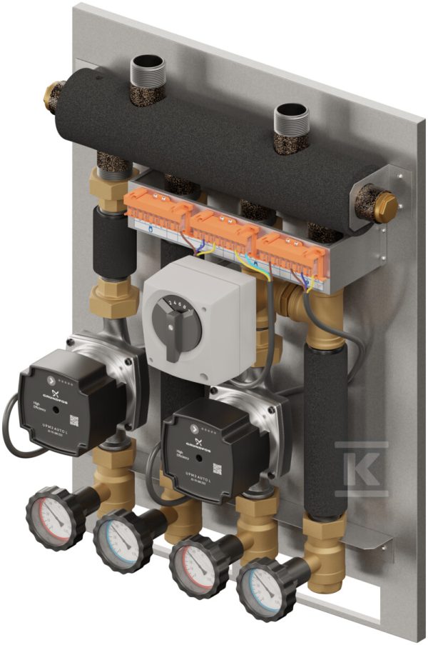 Zestaw hydrauliczny Szwadron 480 (SKE 2DC+ 35 kW, UNI, z. obrotowy z siłownikiem, pompy DN15) 835480