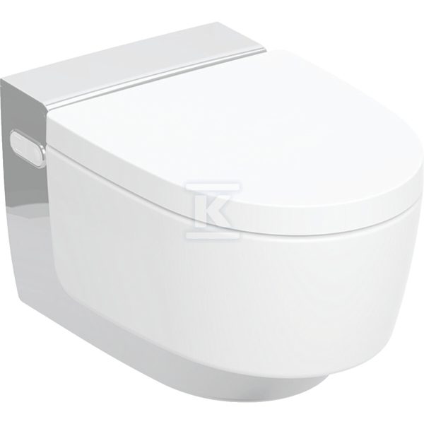 Urządzenie WC z funkcją higieny intymnej Geberit AquaClean Mera Classic, wisząca miska WC: Miska ustępowa: biały / KeraTect, Panel dekoracyjny: chrom błyszczący 146.200.21.1