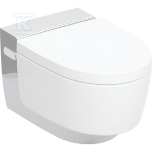 Urządzenie WC z funkcją higieny intymnej Geberit AquaClean Mera Comfort, wisząca miska WC: Miska ustępowa: biały / KeraTect, Panel dekoracyjny: chrom błyszczący 146.210.21.1
