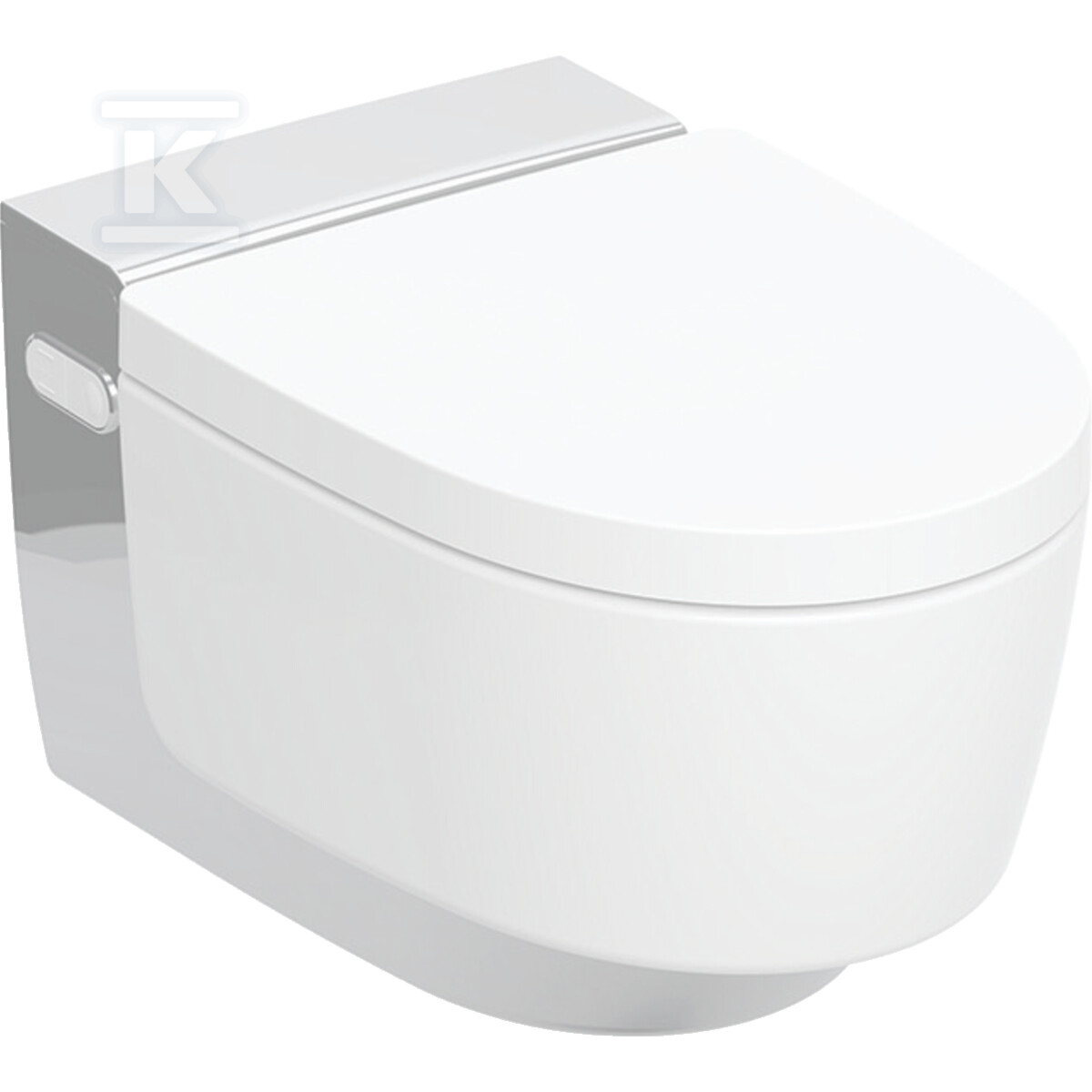 Urządzenie WC z funkcją higieny intymnej Geberit AquaClean Mera Comfort, wisząca miska WC: Miska ustępowa: biały / KeraTect, Panel dekoracyjny: chrom błyszczący 146.210.21.1 - obrazek 1
