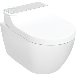 Urządzenie WC z funkcją higieny intymnej Geberit AquaClean Tuma Comfort, wisząca miska WC: Miska ustępowa: biały / KeraTect, Panel dekoracyjny: stal nierdzewna szczotkowana 146.290.FW.1
