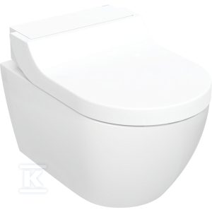 Urządzenie WC z funkcją higieny intymnej Geberit AquaClean Tuma Comfort, wisząca miska WC: Miska ustępowa: biały / KeraTect, Panel dekoracyjny: szkło białe 146.290.SI.1