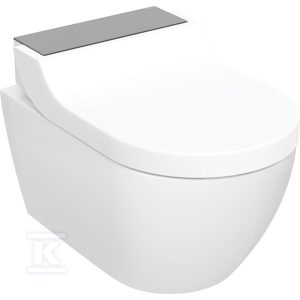 Urządzenie WC z funkcją higieny intymnej Geberit AquaClean Tuma Comfort, wisząca miska WC: Miska ustępowa: biały / KeraTect, Panel dekoracyjny: szkło czarne 146.290.SJ.1