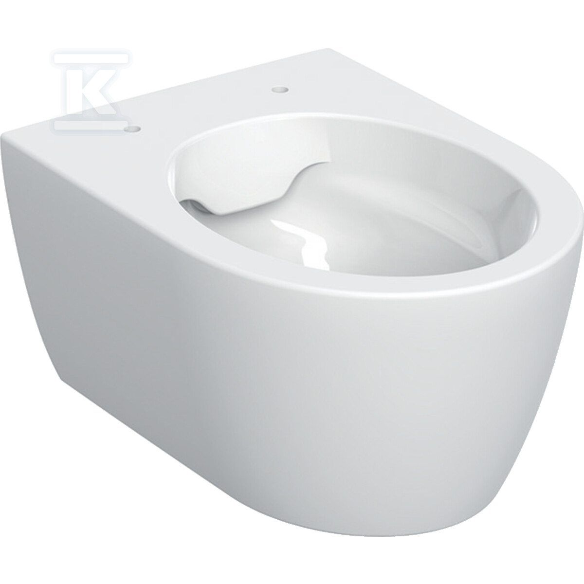 Wisząca miska WC Geberit iCon, lejowa, krótka, ukryte mocowania, Rimfree: T=49cm, Biały / KeraTect 502.380.00.8 - obrazek 1