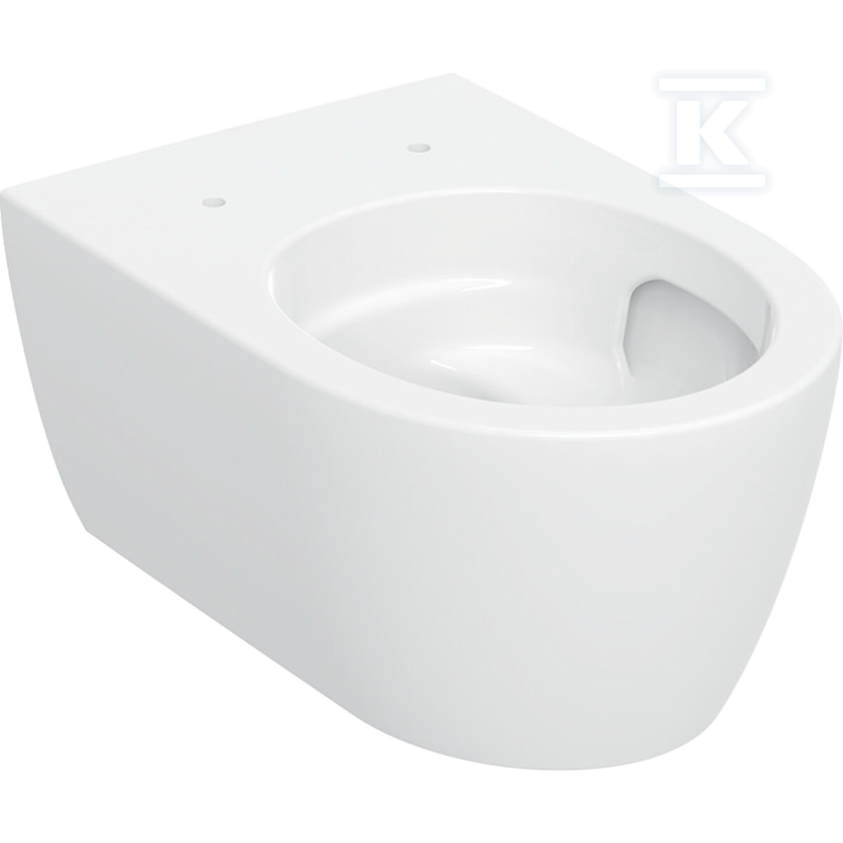 Wisząca miska WC Geberit iCon, lejowa, ukryte mocowania, TurboFlush: T=53cm, Biały / KeraTect 503.044.00.8 - obrazek 1