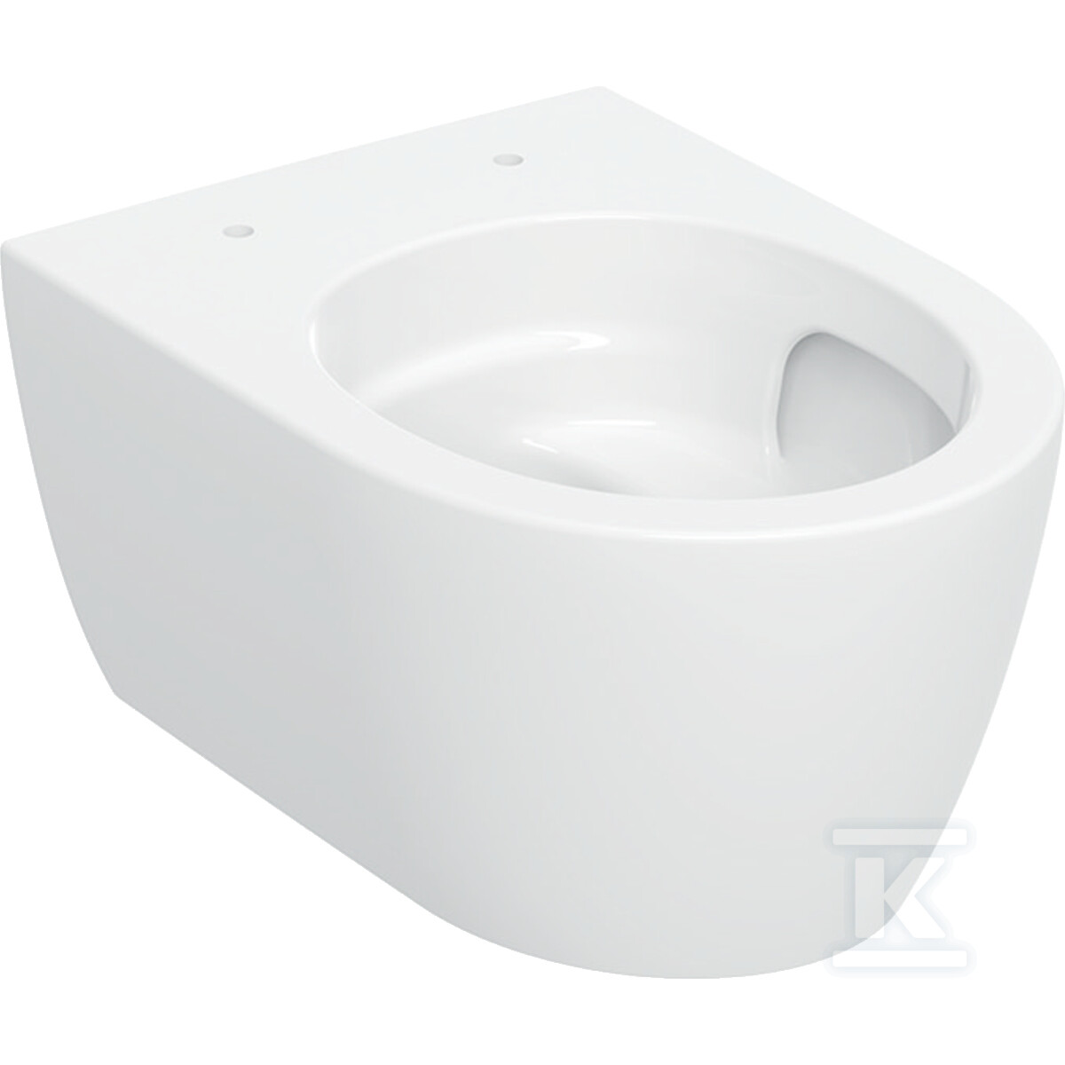 Wisząca miska WC Geberit iCon, lejowa, krótka, ukryte mocowania, TurboFlush: T=49cm, Biały 503.047.00.1 - obrazek 1