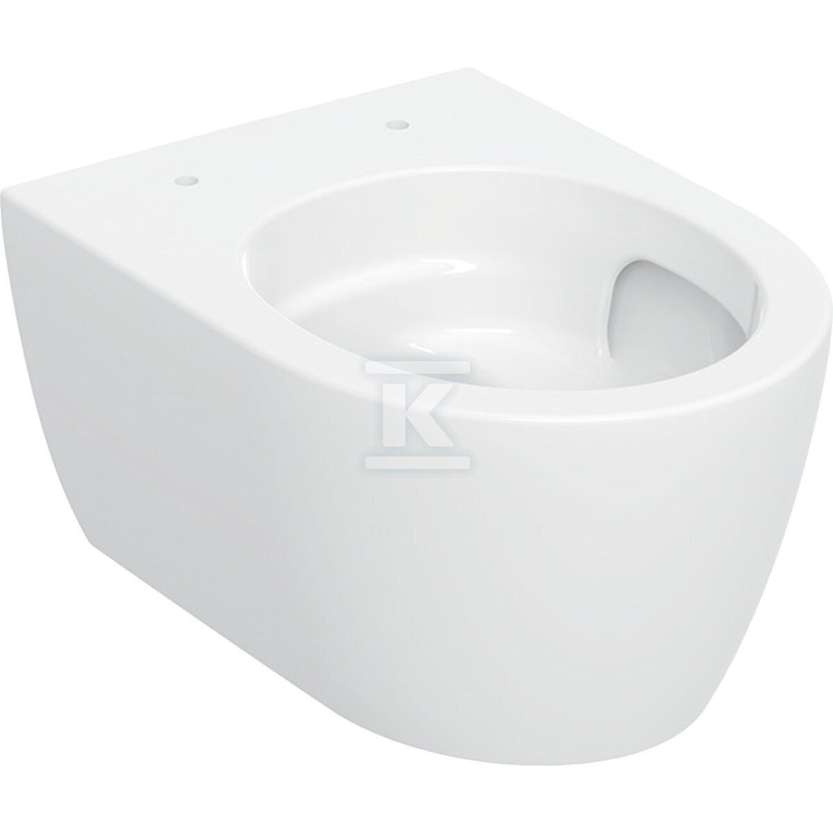 Wisząca miska WC Geberit iCon, lejowa, krótka, ukryte mocowania, TurboFlush: T=49cm, Biały / KeraTect 503.047.00.8 - obrazek 1