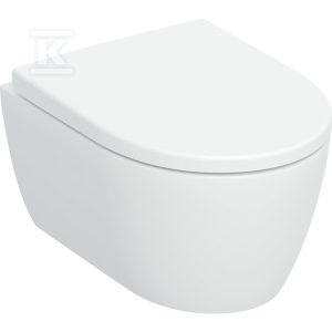 Zestaw wiszącej miski WC Geberit iCon, lejowa, krótka, ukryte mocowania, TurboFlush, z deską sedesową: T=49cm, Wolne opadanie=Tak, Zawiasy wypinane=Blokowane, Mocowanie=Od góry, Biały / KeraTect 503.048.00.8 Zestaw wiszącej miski WC Geberit iCon, lejowa, krótka, ukryte mocowania, TurboFlush, z deską sedesową: T=49cm, Wolne opadanie=Tak, Zawiasy wypinane=Blokowane, Mocowanie=Od góry, Biały / KeraTect 503.048.00.8