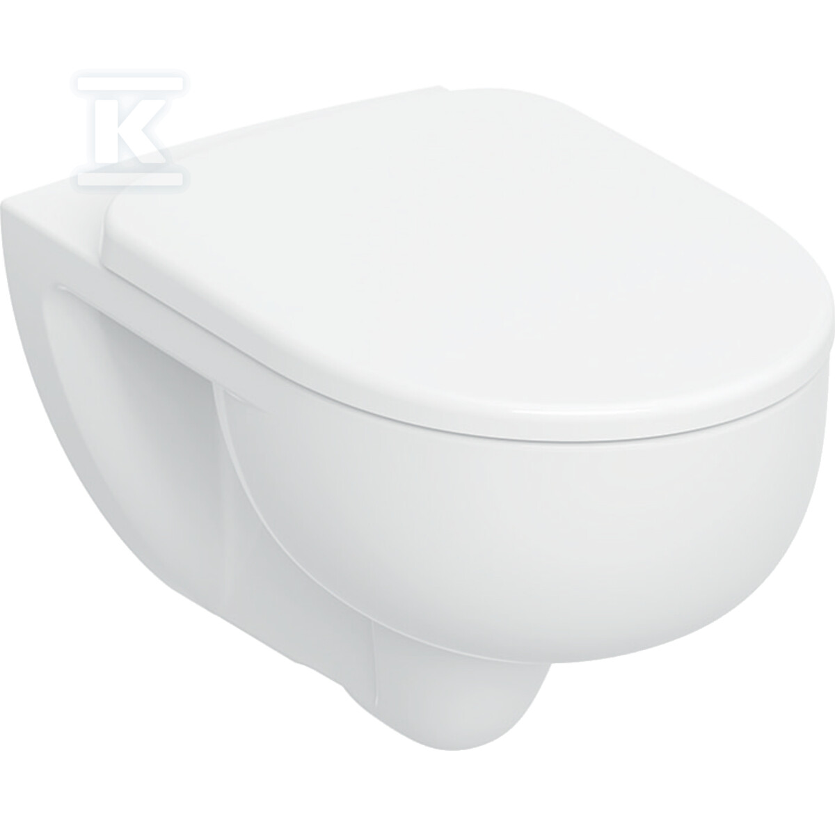 Zestaw wiszącej miski WC Geberit Selnova, lejowa, TurboFlush, z deską sedesową 503.083.00.1 - obrazek 1