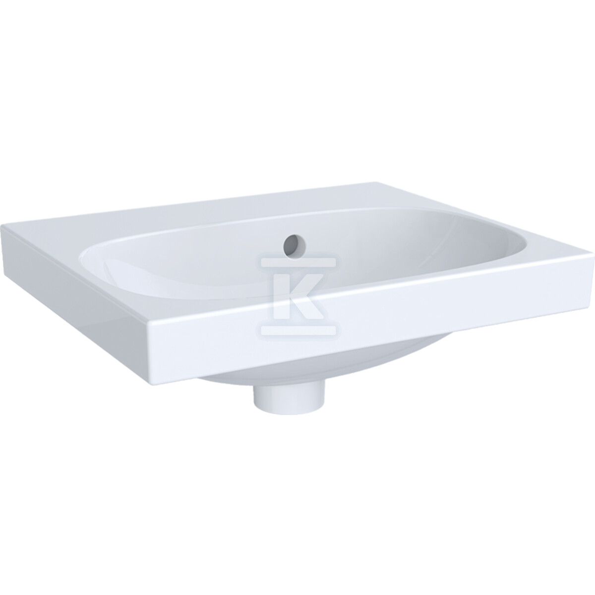 Umywalka mała Geberit Acanto: 45x17x38cm, Biały, Otwór na baterię=Bez, Przelew=Widoczny 504.636.01.1 - obrazek 1