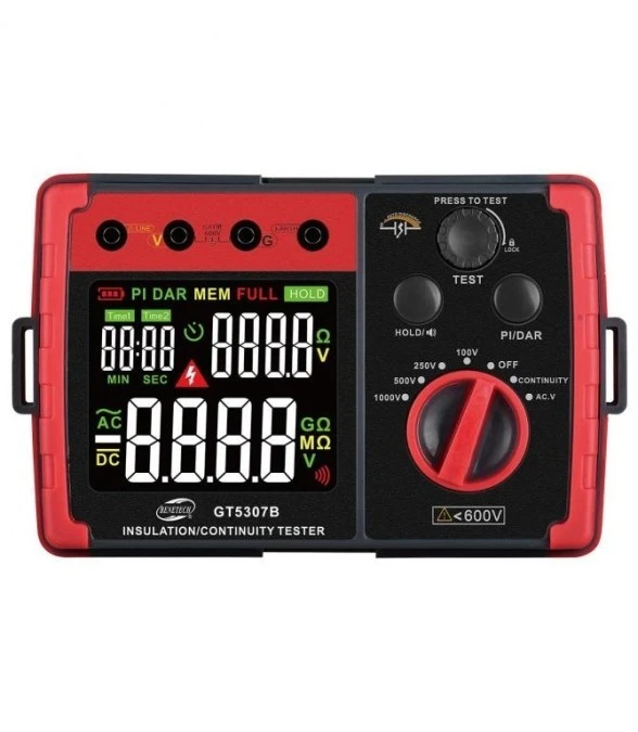 Miernik do pomiaru rezystancji izolacji tester cyfrowy LCD do instalacji elektrycznych GT5307B BENETECH - obrazek 3