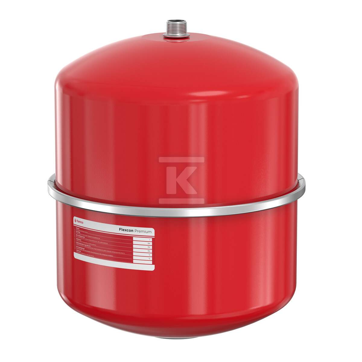 Naczynie wzbiorcze przeponowe FLEXCON PREMIUM-25, 25L, 1.5/3 bar / 70 st., przyłącze gwintowane R3/4", k.czerwony RAL 3002, do instalacji grzewczych i chłodniczych, wiszące 16924 - obrazek 1