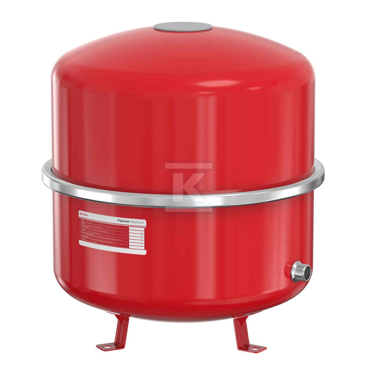 Naczynie wzbiorcze przeponowe FLEXCON PREMIUM-50, 50L, 2.5/6 bar / 90 st., przyłącze gwintowane R3/4", k.czerwony RAL 3002, do instalacji grzewczych i chłodniczych, stojące 16960 - obrazek 1
