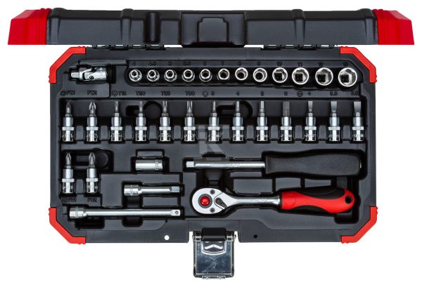Zestaw kluczy nasadowych 1/4 SW4-13mm 33 szt. R49003033
