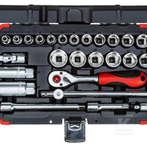 Zestaw kluczy nasadowych 3/8 SW6-24mm 26 szt. R59003026 Zestaw kluczy nasadowych 3/8 SW6-24mm 26 szt. R59003026