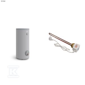 Wymiennik cwu z wężownicą spiralną, stojący SGW(S) Tower Grand 500L z kompletem elektrycznym z grzałką 2kW – K6/4″, poliuretan, skay DLV069