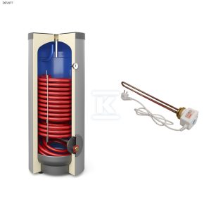 Wymiennik 400l MAXI SGW(S) z kompletem elektrycznym z grzałką 2kW – K6/4″ z wężownicą, emaliowany, twarda pianka poliuretanowa, skay, pionowy wolnostojący: powierzchnia wężownicy 5 m2 DLV077 Wymiennik 400l MAXI SGW(S) z kompletem elektrycznym z grzałką 2kW – K6/4″ z wężownicą, emaliowany, twarda pianka poliuretanowa, skay, pionowy wolnostojący: powierzchnia wężownicy 5 m2 DLV077