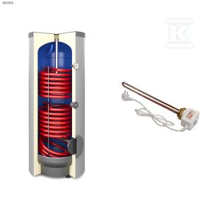 Wymiennik biwalentny 300l SGW(S)B TOWER BIWAL z kompletem elektrycznym z grzałką 2kW – K6/4″ z dwiema wężownicami spiralnymi, emaliowany, twarda pianka poliuretanowa, skay, pionowy wolnostojący DLV078 Wymiennik biwalentny 300l SGW(S)B TOWER BIWAL z kompletem elektrycznym z grzałką 2kW – K6/4″ z dwiema wężownicami spiralnymi, emaliowany, twarda pianka poliuretanowa, skay, pionowy wolnostojący DLV078