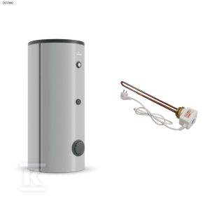 Wymiennik 1000L SGW(S) BIG TOWER z kompletem elektrycznym z grzałką 2kW – K6/4″, emaliowany, wężownica spiralna rozbieralna miękka pianka poliuretanowa 100mm skay DLV080