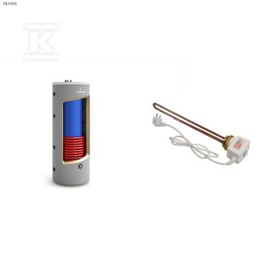 Zbiornik kombinowany akumulacji ciepła SG(K) KUMULO 380/120l z kompletem elektrycznym z grzałką 2kW – K6/4″ z 1 wężownicą w zbiorniku zewnętrznym, twarda pianka poliuretanowa, skay DLV059