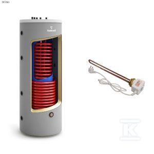 Zbiornik kombinowany akumulacji ciepła SG(K) KUMULO 380/120l z kompletem elektrycznym z grzałką 2kW – K6/4″ z 2 wężownicami, twarda pianka poliuretanowa, skay DLV061