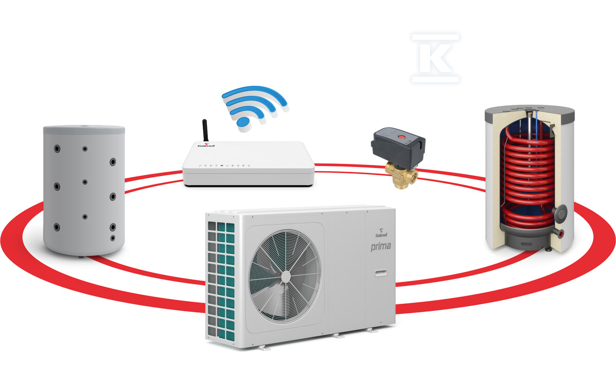 Pompa ciepła powietrzna monoblok Prima 10GT - 10 kW, 1 fazowy, 230 V hybrydowy system grzewczy R32 GTOP160/B200 Sinum Lite SG-000777S.1 - obrazek 1