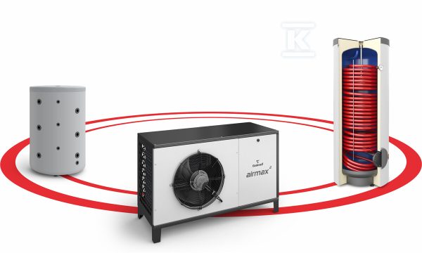 Pompa ciepła powietrzna monoblok Airmax^2 Hybrydowy System Grzewczy 3F R410A 9GT G300/B300 SG-000309