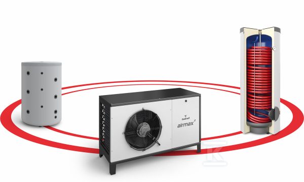 Pompa ciepła powietrzna monoblok Airmax^2 Hybrydowy System Grzewczy 3F R410A 6GT G200/B200 SG-000306