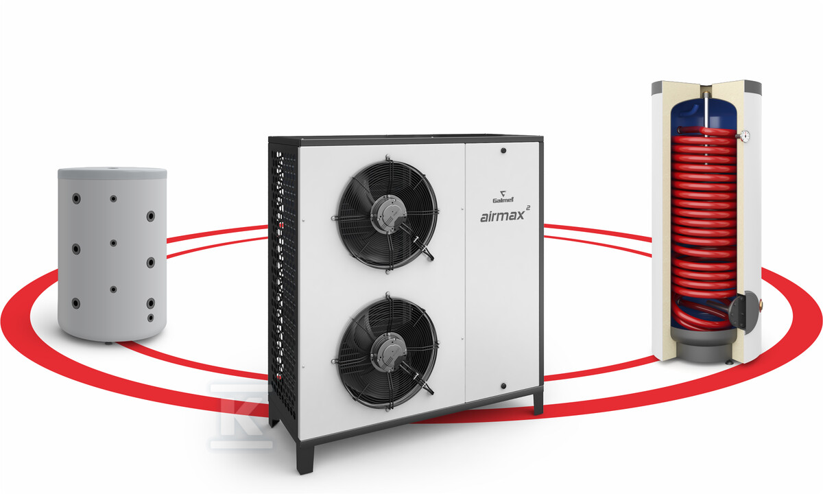 Pompa ciepła powietrzna monoblok Airmax^2 Hybrydowy System Grzewczy 3F R410A 12GT M400/B400 SG-000312 - obrazek 1