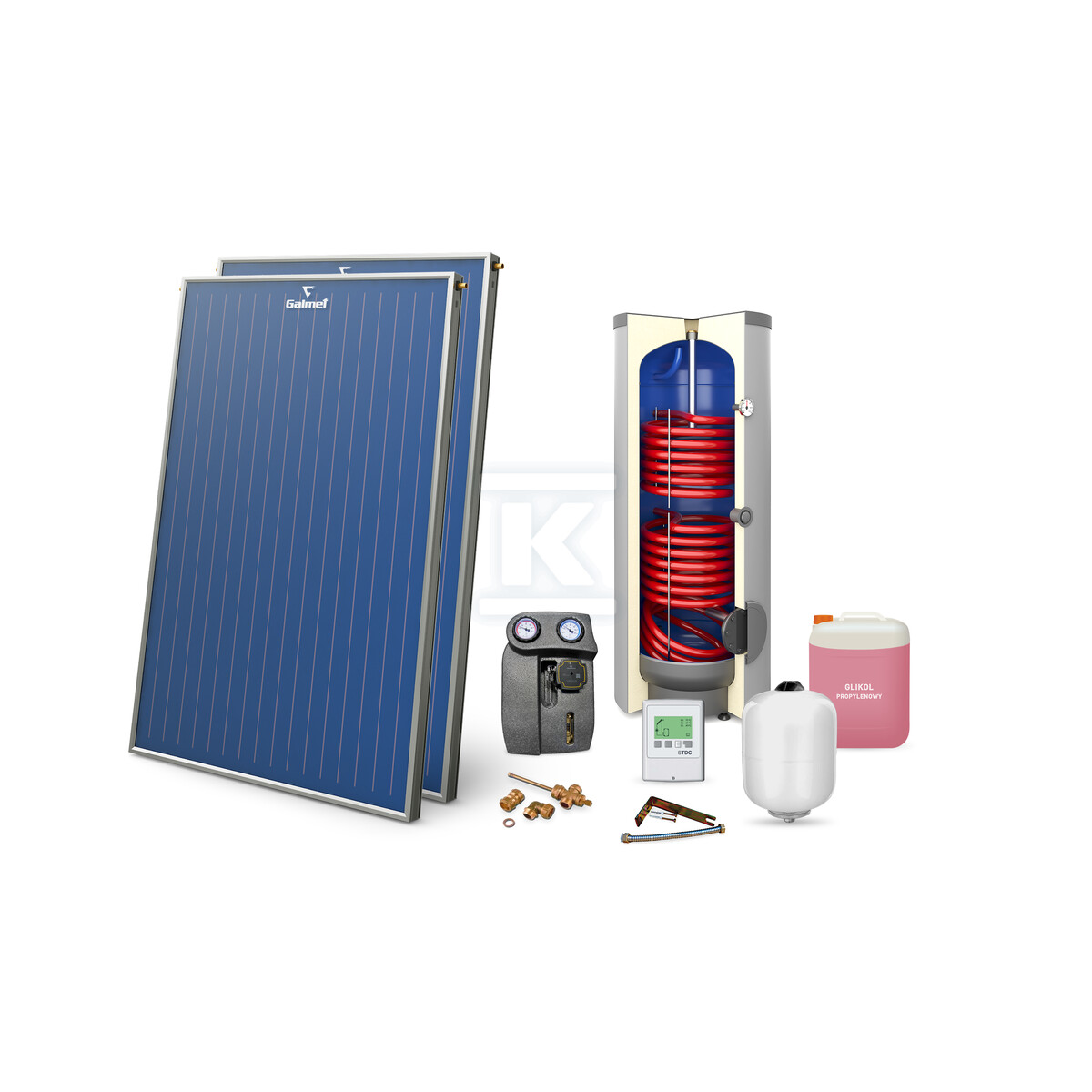 Zestaw solarny Premium Large dla 3-6 os. (2xKSG 27 Premium GT) 300 08-942632 - obrazek 1
