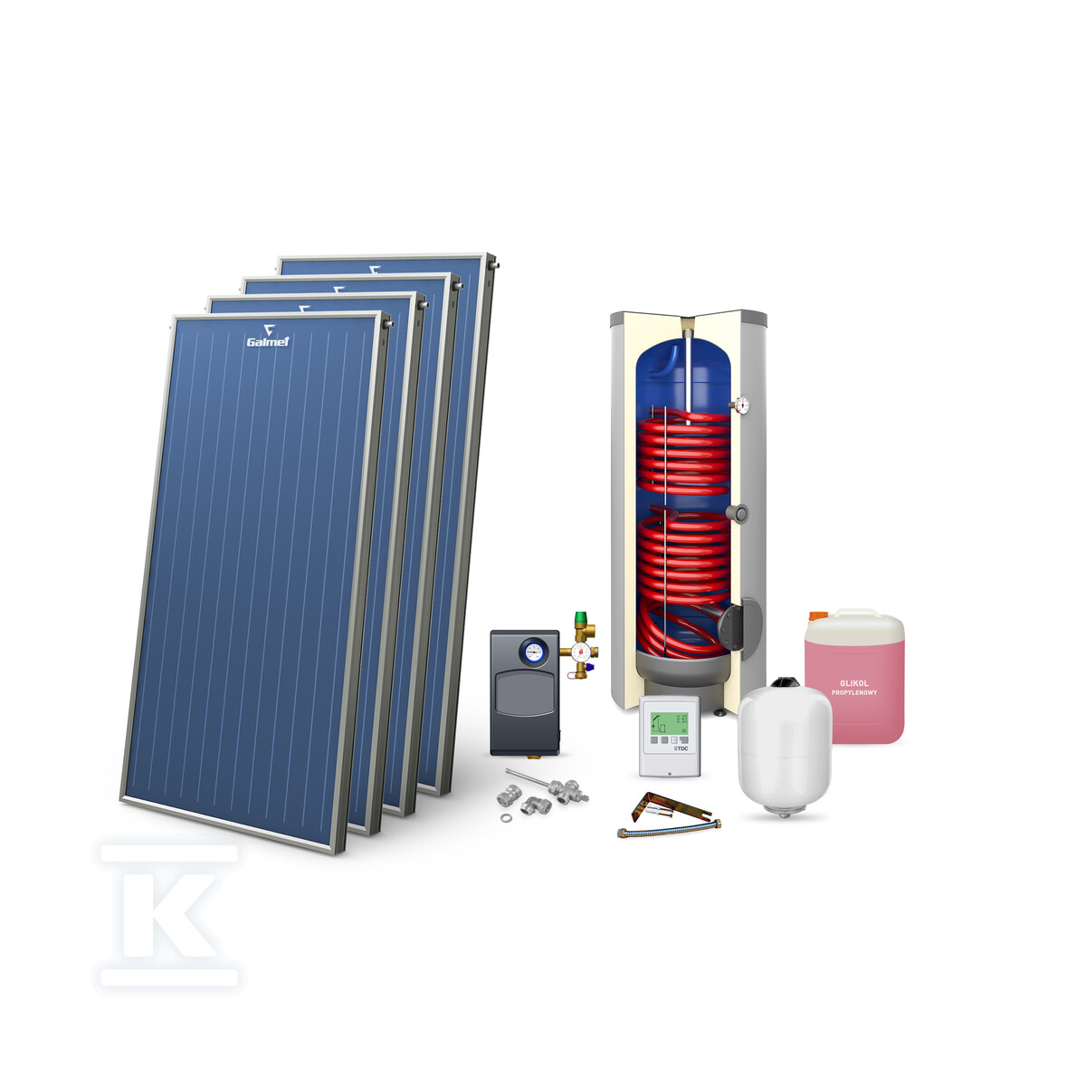 Zestaw solarny Premium Maxi Alu dla 4-8 os. (4xKSG 21 GT) 400 08-952044 - obrazek 1