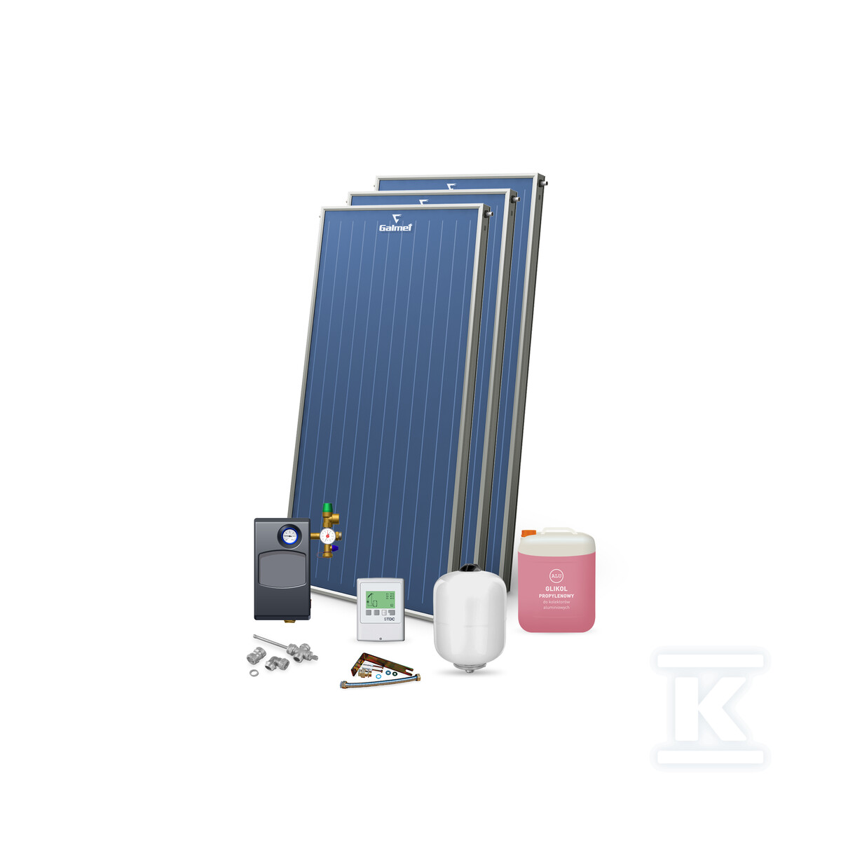 Zestaw solarny Premium Plus Alu dla 3-6 os. (3xKSG 21 GT) bez zbiornika 08-912003 - obrazek 1