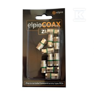 elpioCOAX Złącza – zestaw złączy koncentrycznych 10x F6-S1 (ZZ01) 27485