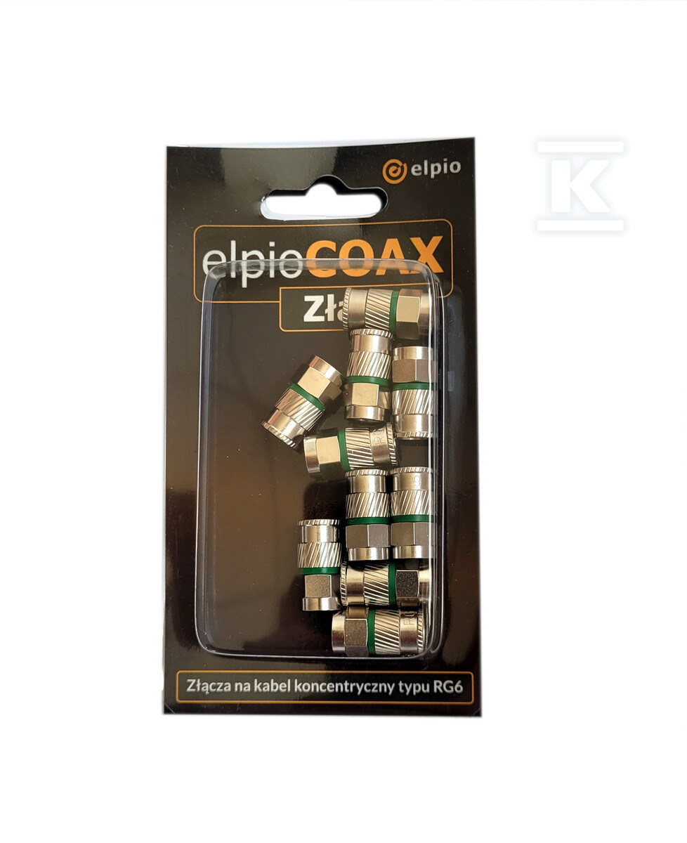 elpioCOAX Złącza - zestaw złączy koncentrycznych 10x F6-S1 (ZZ01) 27485 - obrazek 1
