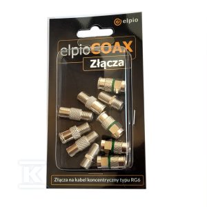 elpioCOAX Złącza – zestaw złączy koncentrycznych 4x F6-S1, 2x FF, 2x IEC M, 2x IEC F (ZZ04) 27555