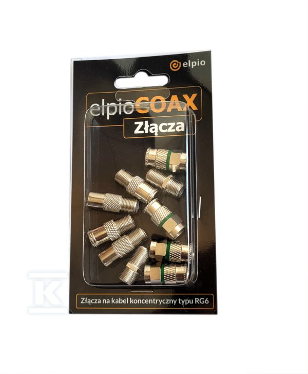 elpioCOAX Złącza – zestaw złączy koncentrycznych 4x F6-S1, 2x FF, 2x IEC M, 2x IEC F (ZZ04) 27555