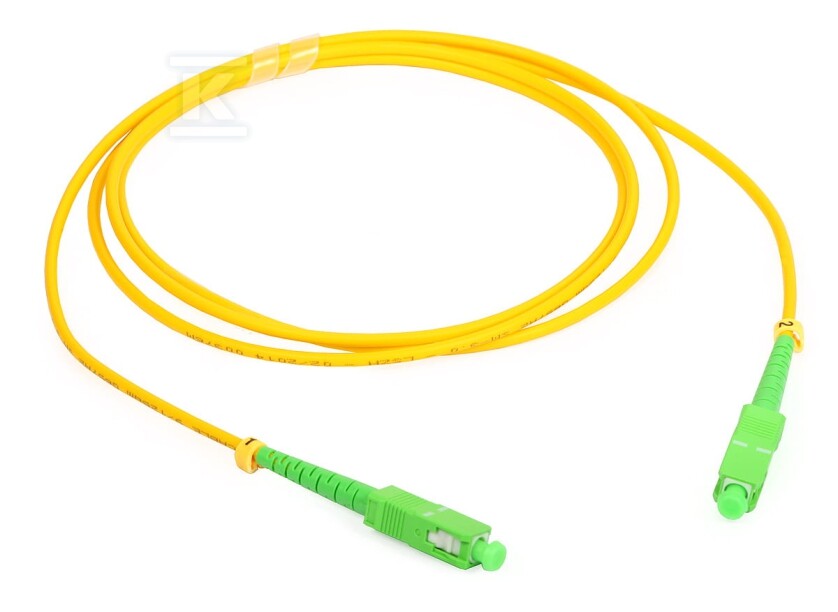 Patchcord światłowodowy SC/APC SM 10m LSZH G.657A1, 3mm, żółty 7477 - obrazek 1