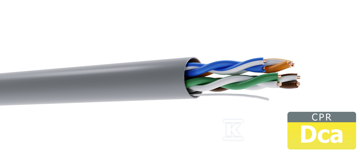 Kabel teleinformatyczny U/UTP kat.5E Cu Dca LSZH 27505 - obrazek 1
