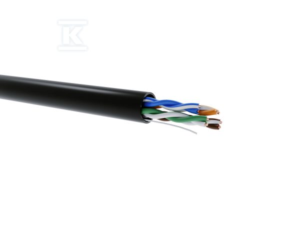 Kabel teleinformatyczny U/UTP kat.5E Cu/PE-FL (żelowany) zewnętrzny 27240
